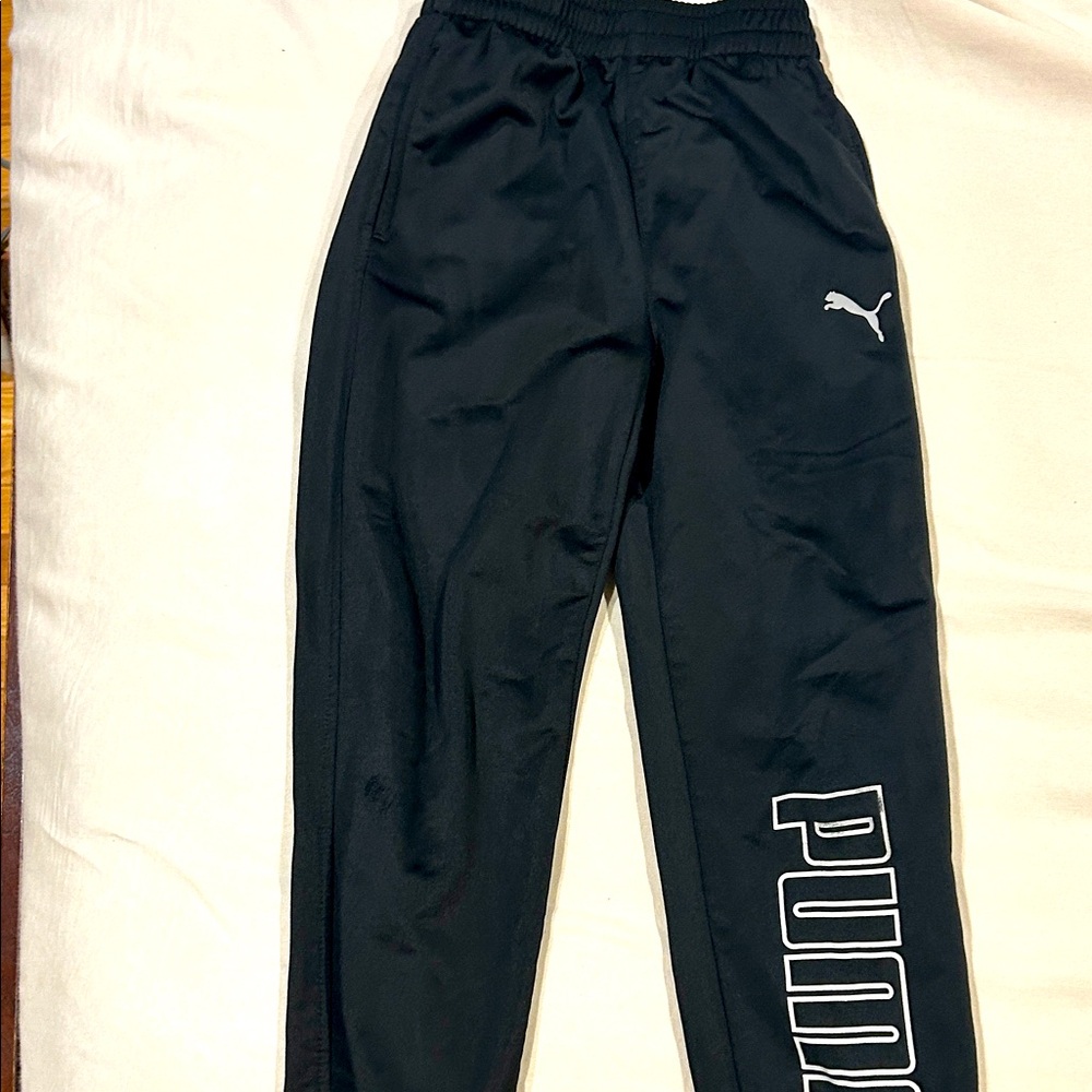 Puma Kids Black Sweatpants with Logo
